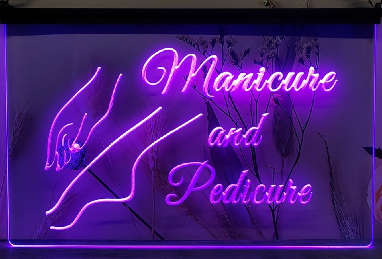 Manicure And Pedicure Salon Led Neon Sign Beauty Salon Decor Wall Or Desktop