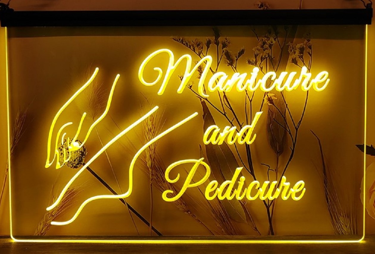 Manicure And Pedicure Salon Led Neon Sign Beauty Salon Decor Wall Or Desktop