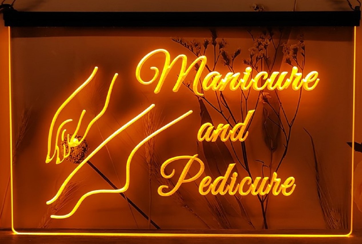 Manicure And Pedicure Salon Led Neon Sign Beauty Salon Decor Wall Or Desktop
