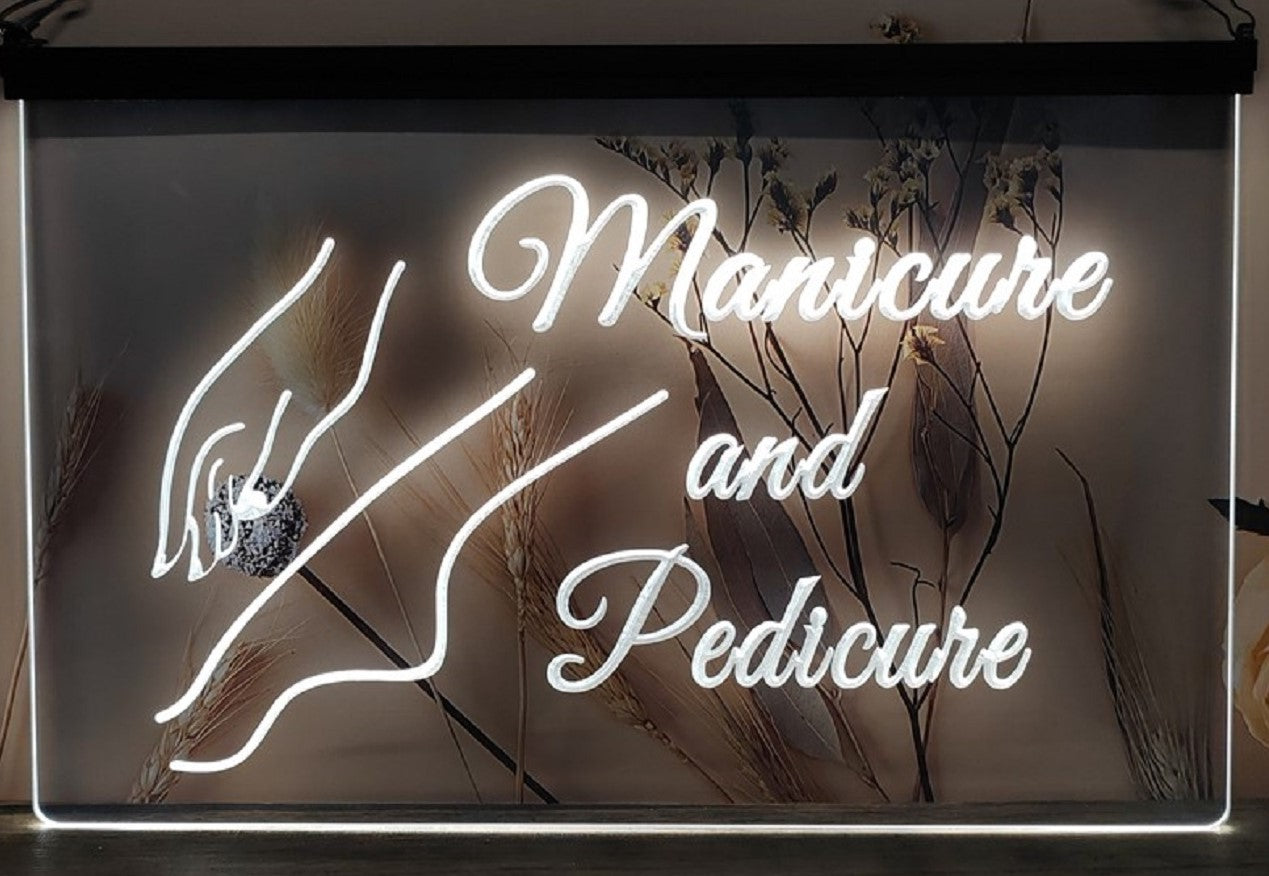 Manicure And Pedicure Salon Led Neon Sign Beauty Salon Decor Wall Or Desktop
