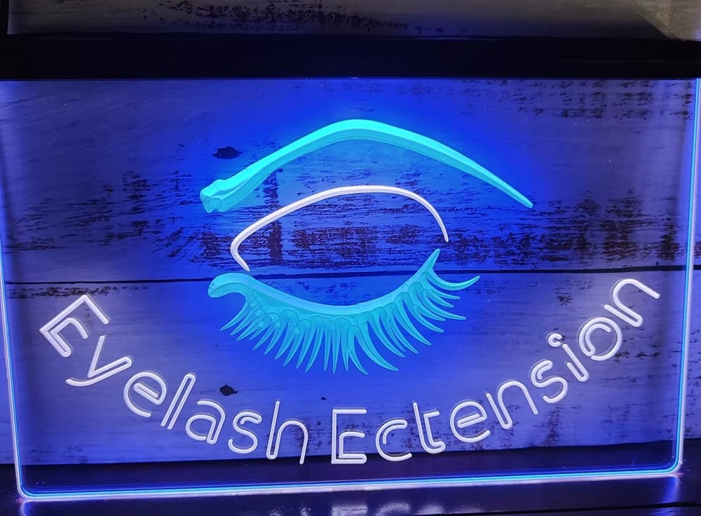 Eyelash Extension Led Neon Sign Dual Color Beauty Salon Wall Or Desktop Decor