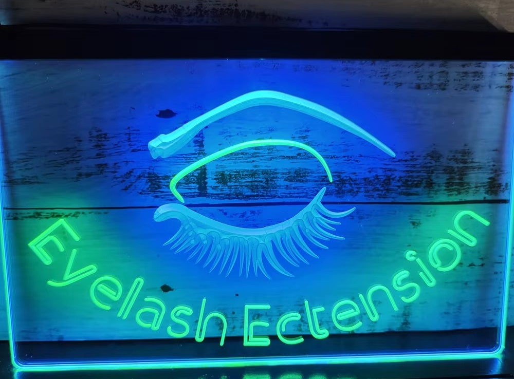 Eyelash Extension Led Neon Sign Dual Color Beauty Salon Wall Or Desktop Decor