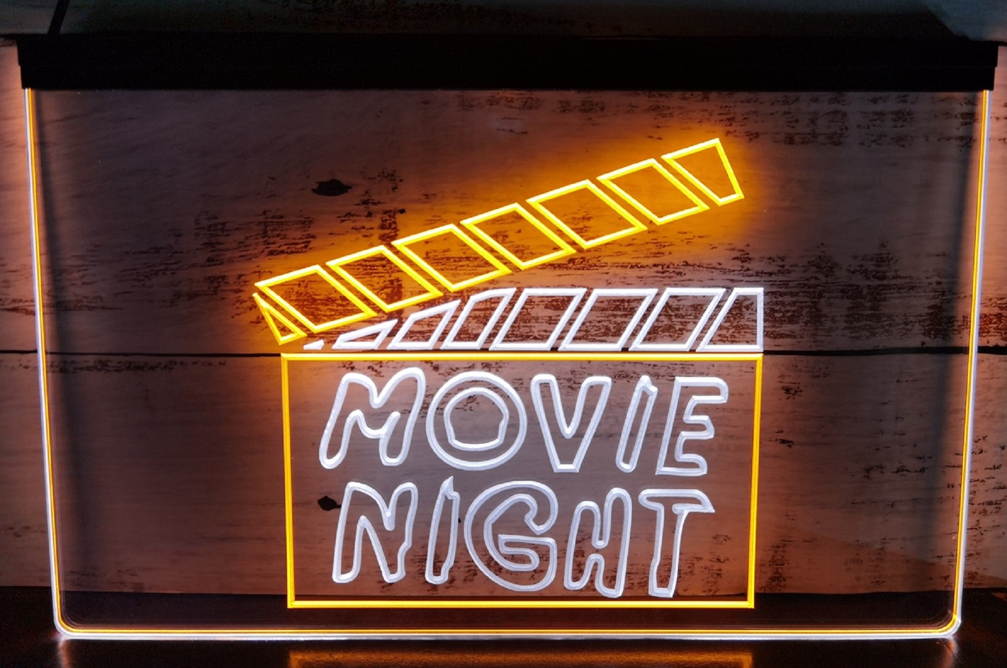 Movie Night Led Neon Sign Dual Color Studio Cinema Theatre Home Movie Room Decor