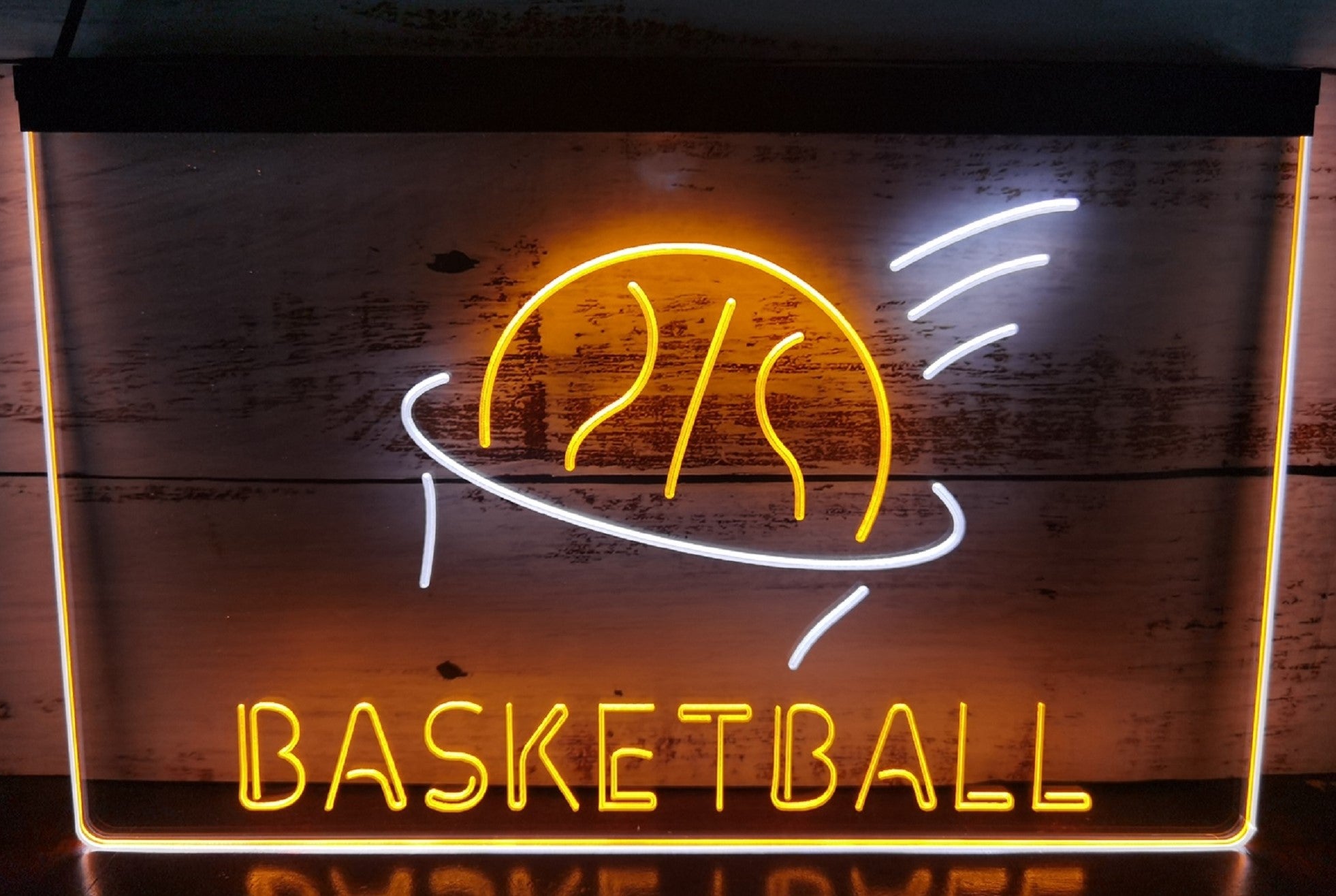 Basketball Led Neon Sign Dual Color Home Gym Sport Club Wall Or Desktop Decor