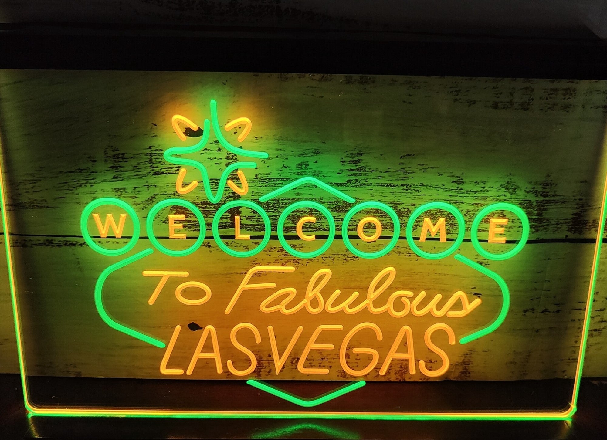 Welcome To Fabulous Las vegas Led Neon Sign Dual Color Wall Or Desktop Decor