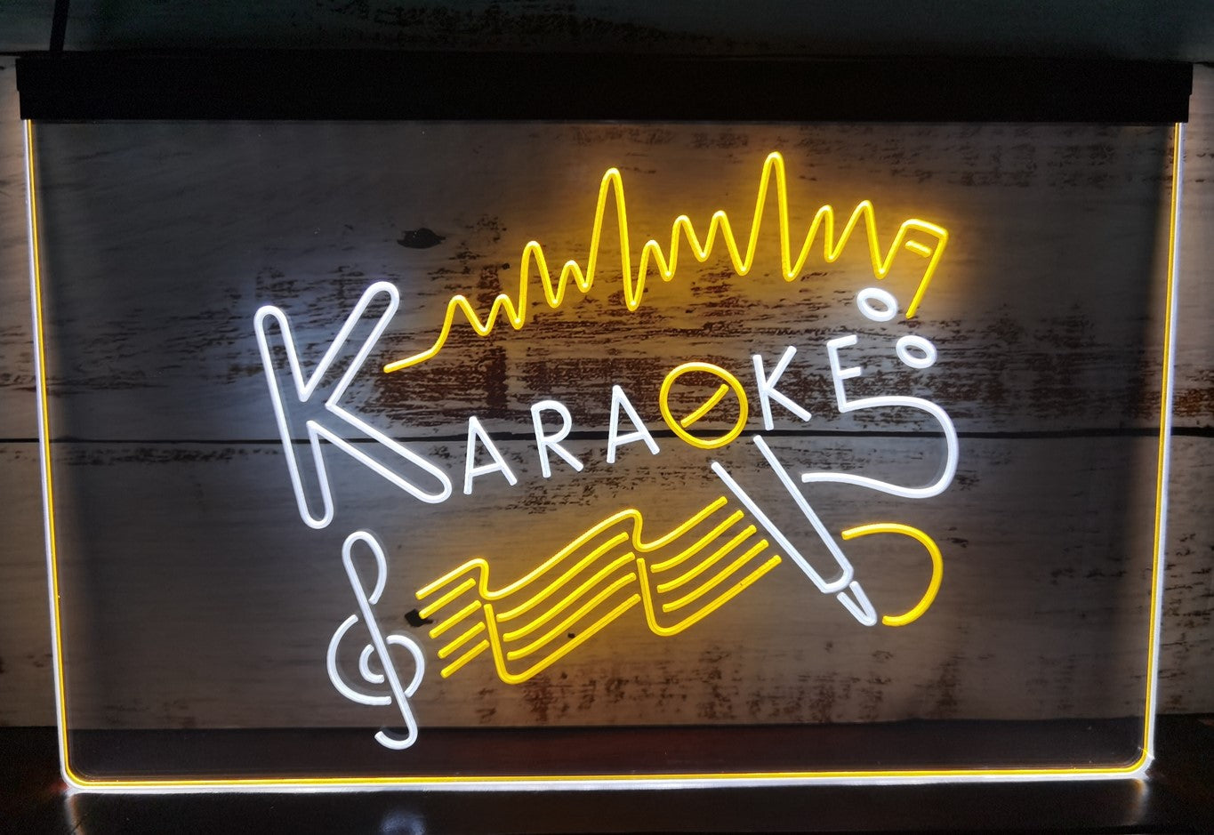 Karaoke Music Led Neon Sign Dual Color Home Music Room Studio Music Shop Decor