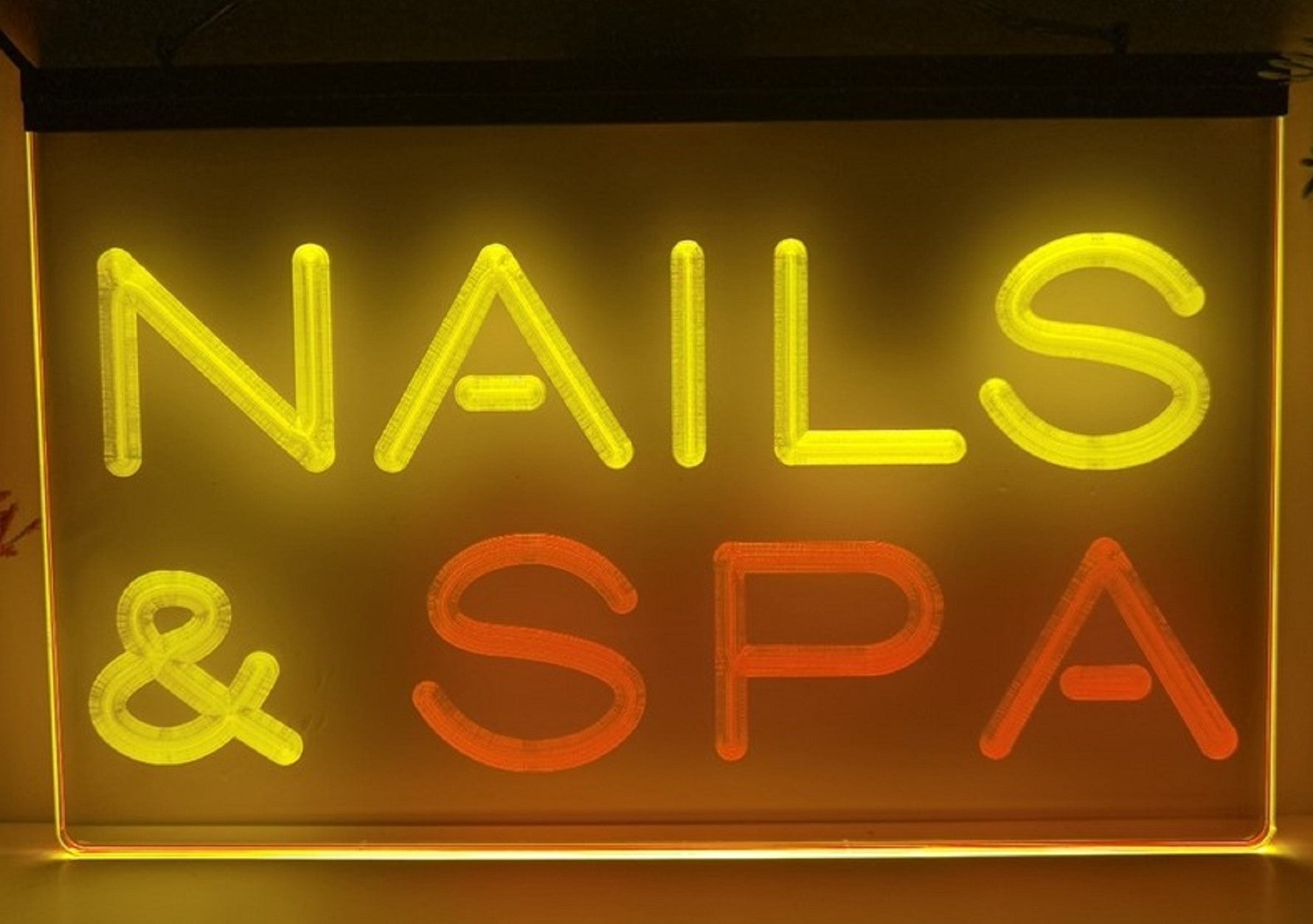 Nails & SPA Led Neon Sign Dual Color Spa Beauty Salon Decor Wall Hanging OR Desktop