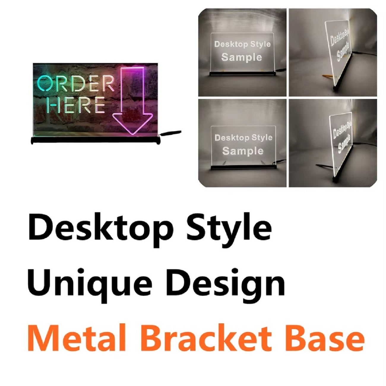 Order Here Led Neon Sign Multi Mode Restaurant Coffee Shop Decor