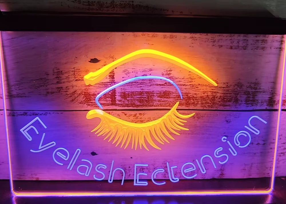 Eyelash Extension Led Neon Sign Dual Color Beauty Salon Wall Or Desktop Decor