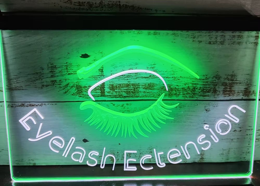 Eyelash Extension Led Neon Sign Dual Color Beauty Salon Wall Or Desktop Decor
