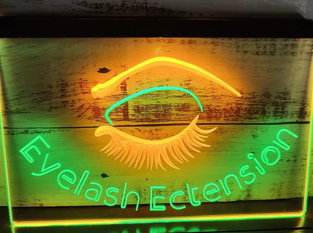 Eyelash Extension Led Neon Sign Dual Color Beauty Salon Wall Or Desktop Decor