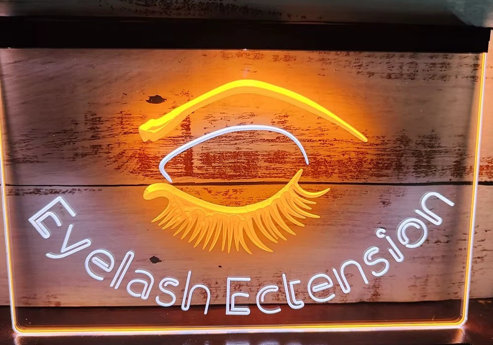 Eyelash Extension Led Neon Sign Dual Color Beauty Salon Wall Or Desktop Decor