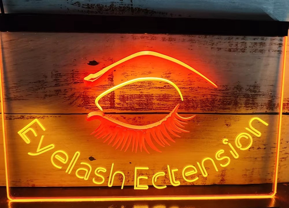 Eyelash Extension Led Neon Sign Dual Color Beauty Salon Wall Or Desktop Decor