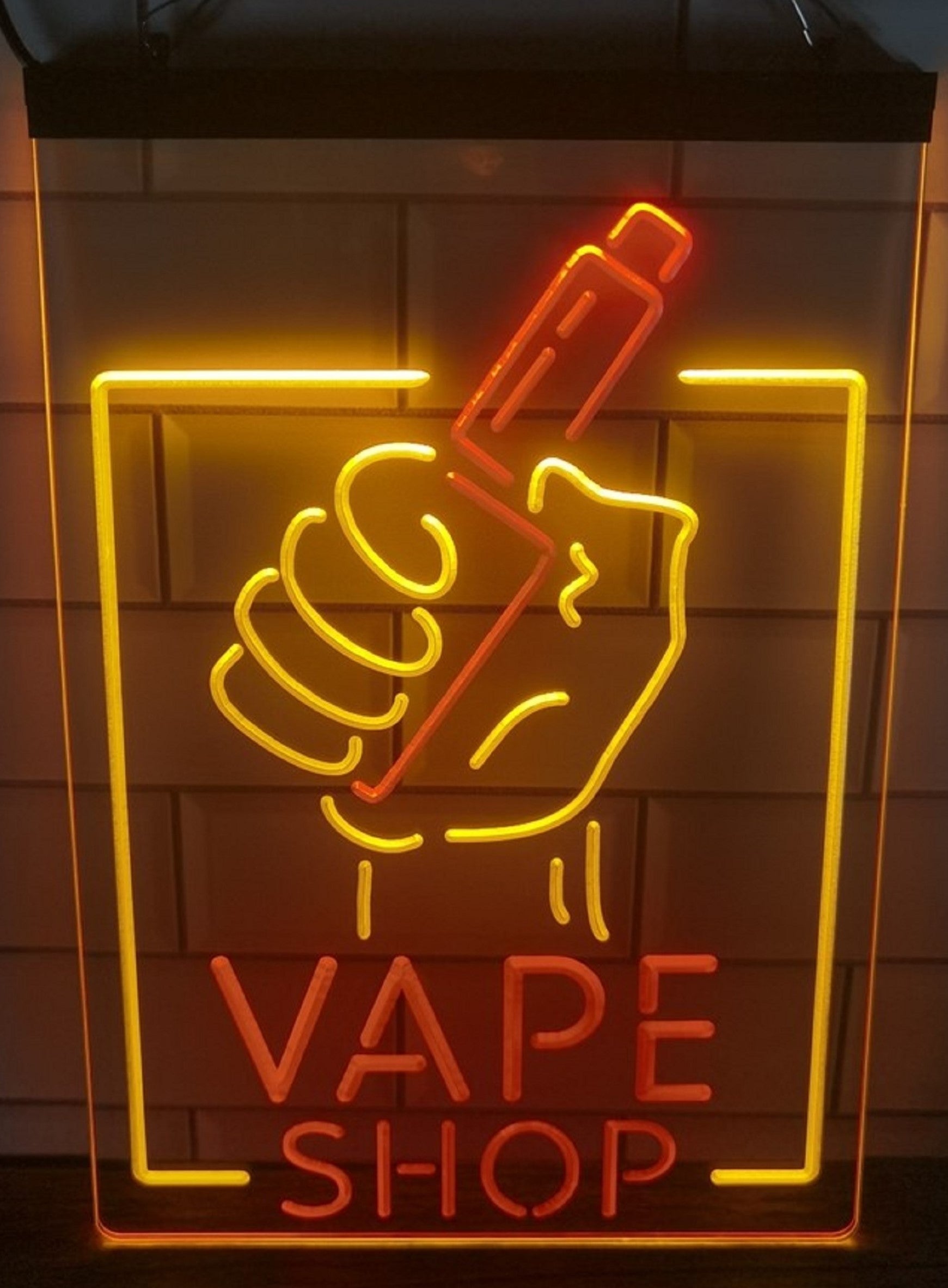 Vape Shop Smoking Led Neon Sign Dual Color Vape Smoke Shop Decor