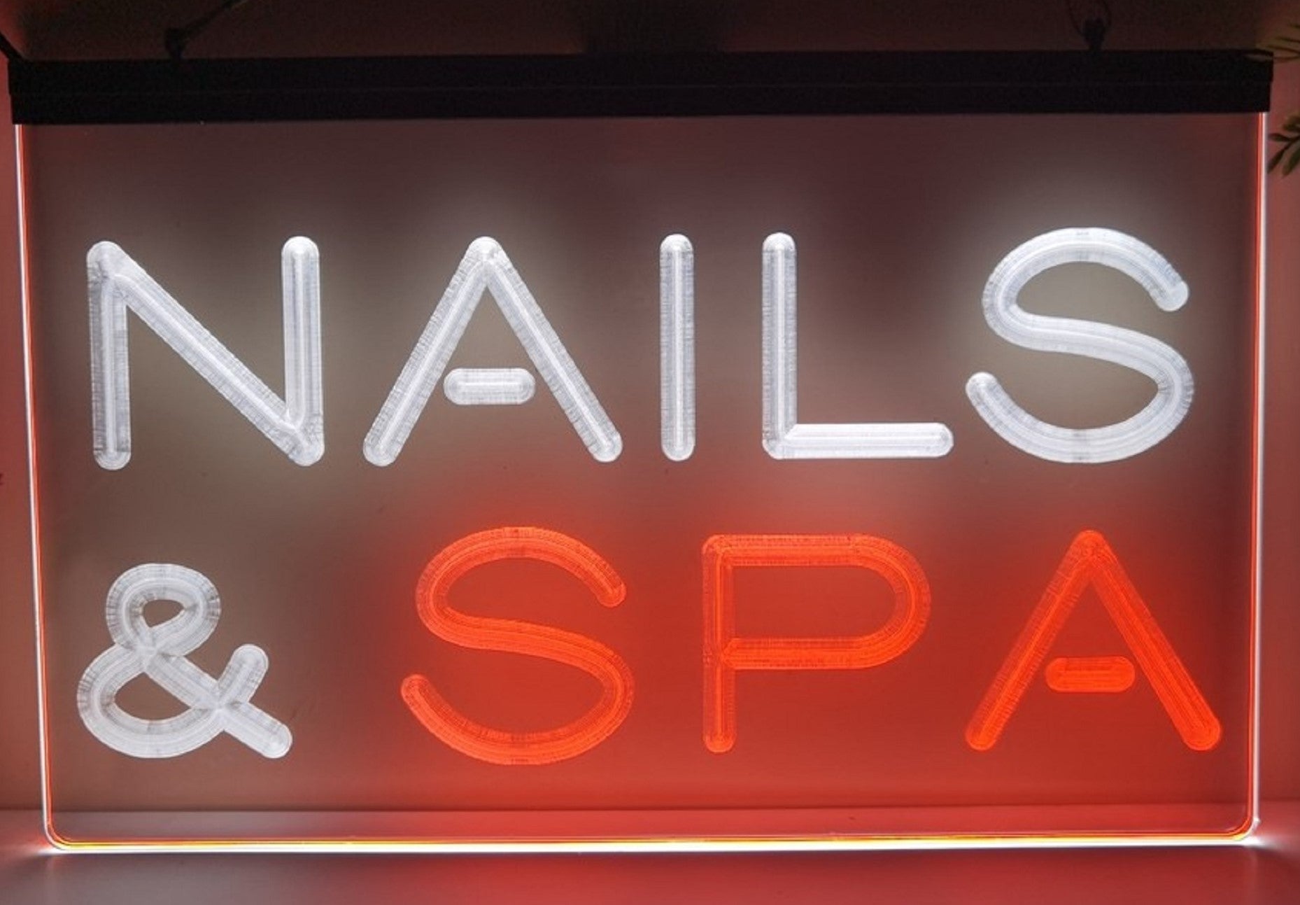 Nails & SPA Led Neon Sign Dual Color Spa Beauty Salon Decor Wall Hanging OR Desktop