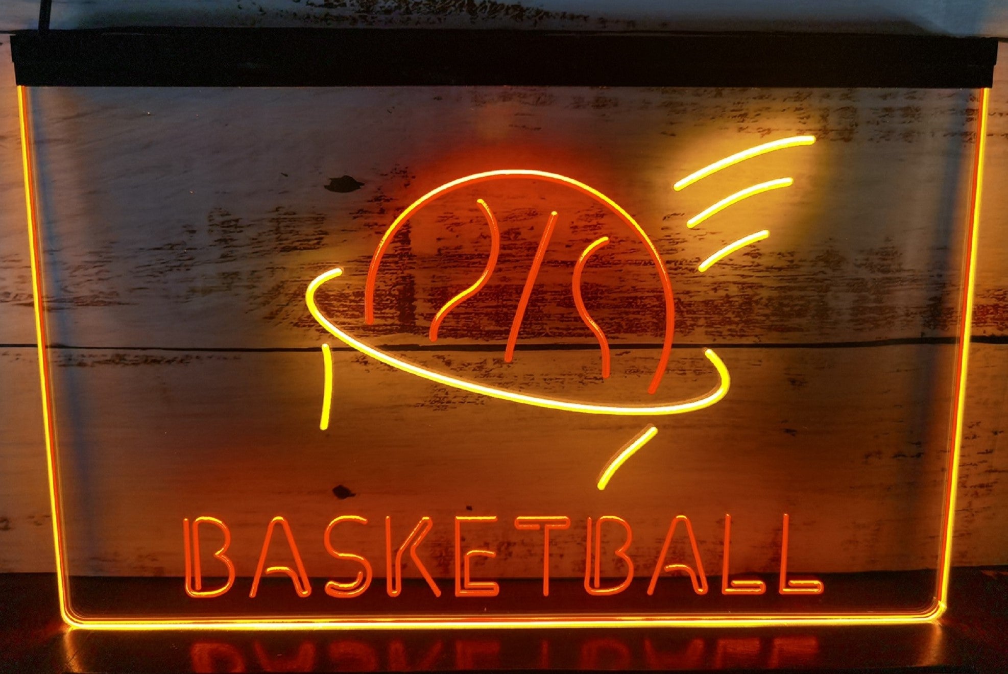 Basketball Led Neon Sign Dual Color Home Gym Sport Club Wall Or Desktop Decor