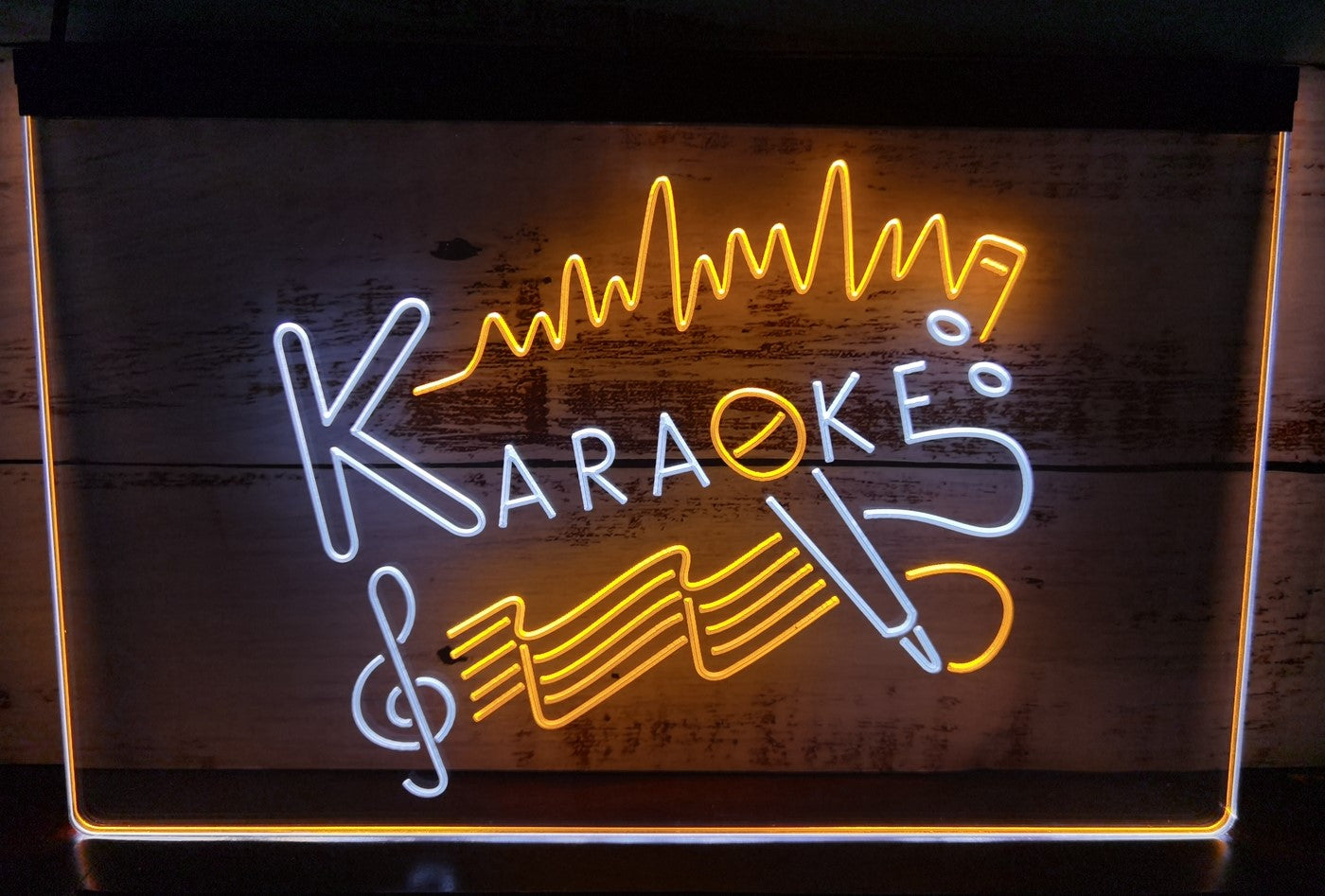 Karaoke Music Led Neon Sign Dual Color Home Music Room Studio Music Shop Decor