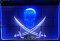 Pirates Skull Led Neon Sign Dual Color Home Man Cave Game Room Decor
