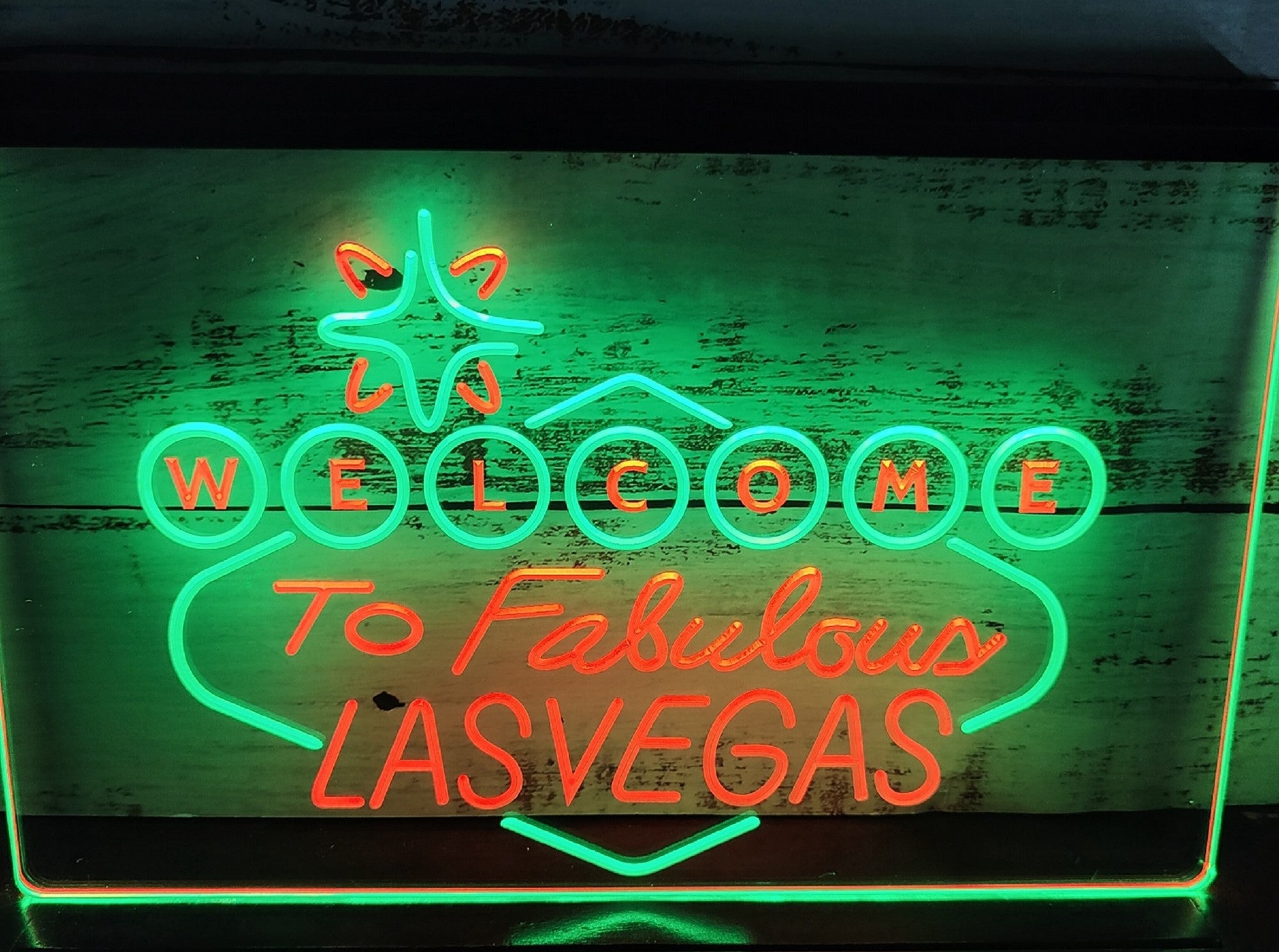 Welcome To Fabulous Las vegas Led Neon Sign Dual Color Wall Or Desktop Decor