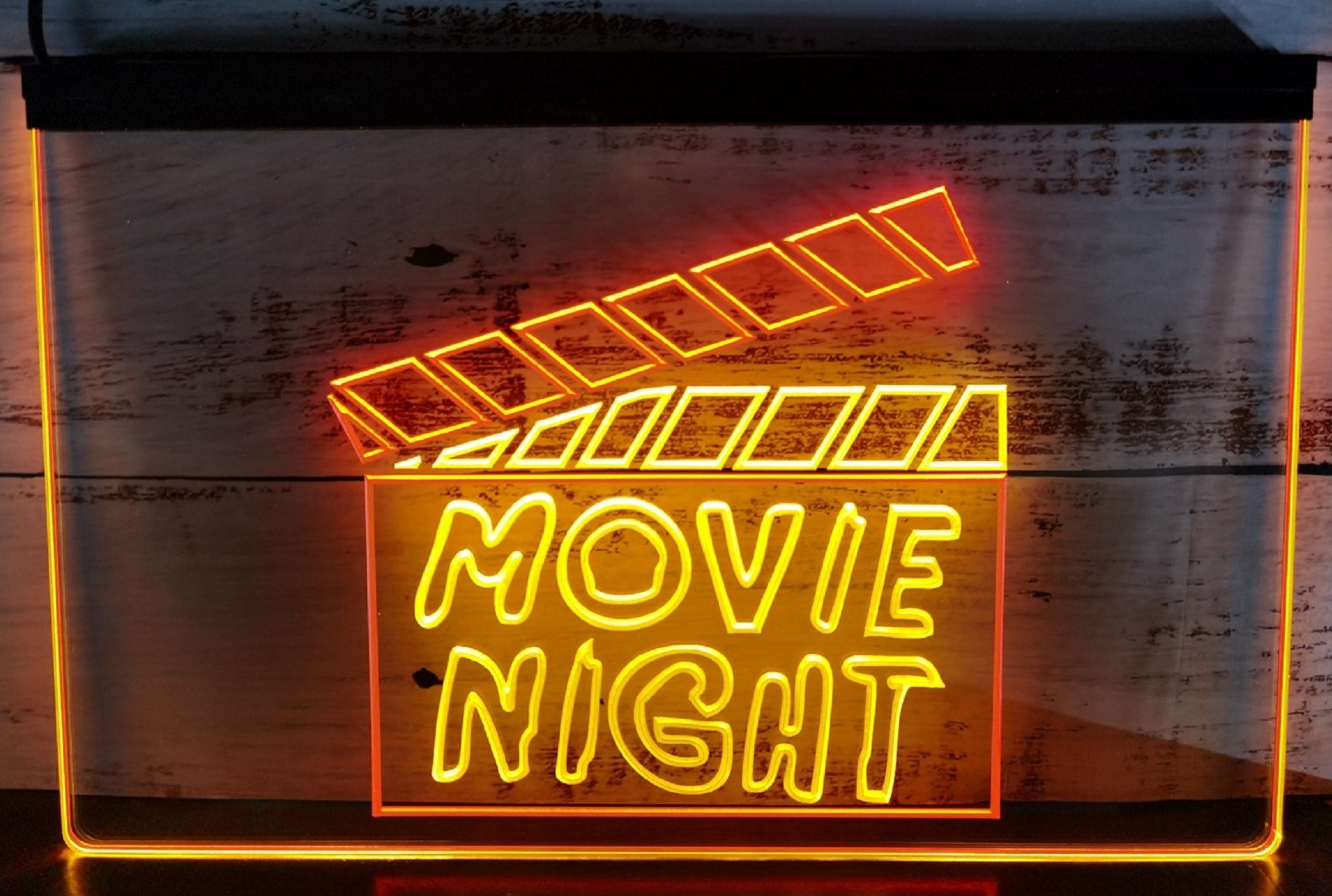 Movie Night Led Neon Sign Dual Color Studio Cinema Theatre Home Movie Room Decor