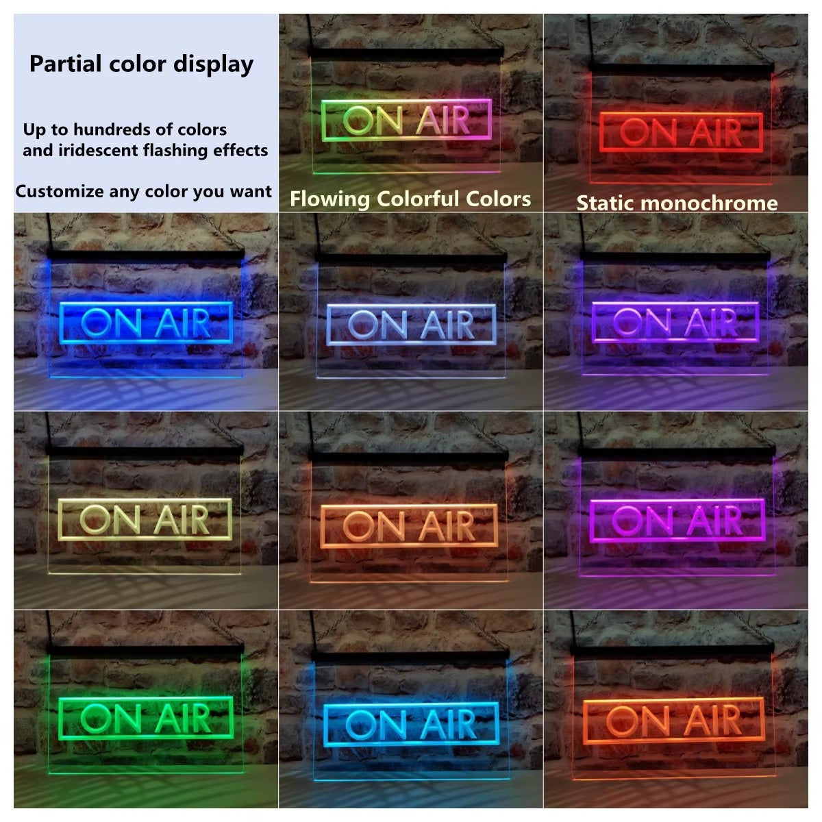 On Air Speaker Led Neon Sign Multi Mode Home Studio Room Audio Recording Studio Decor