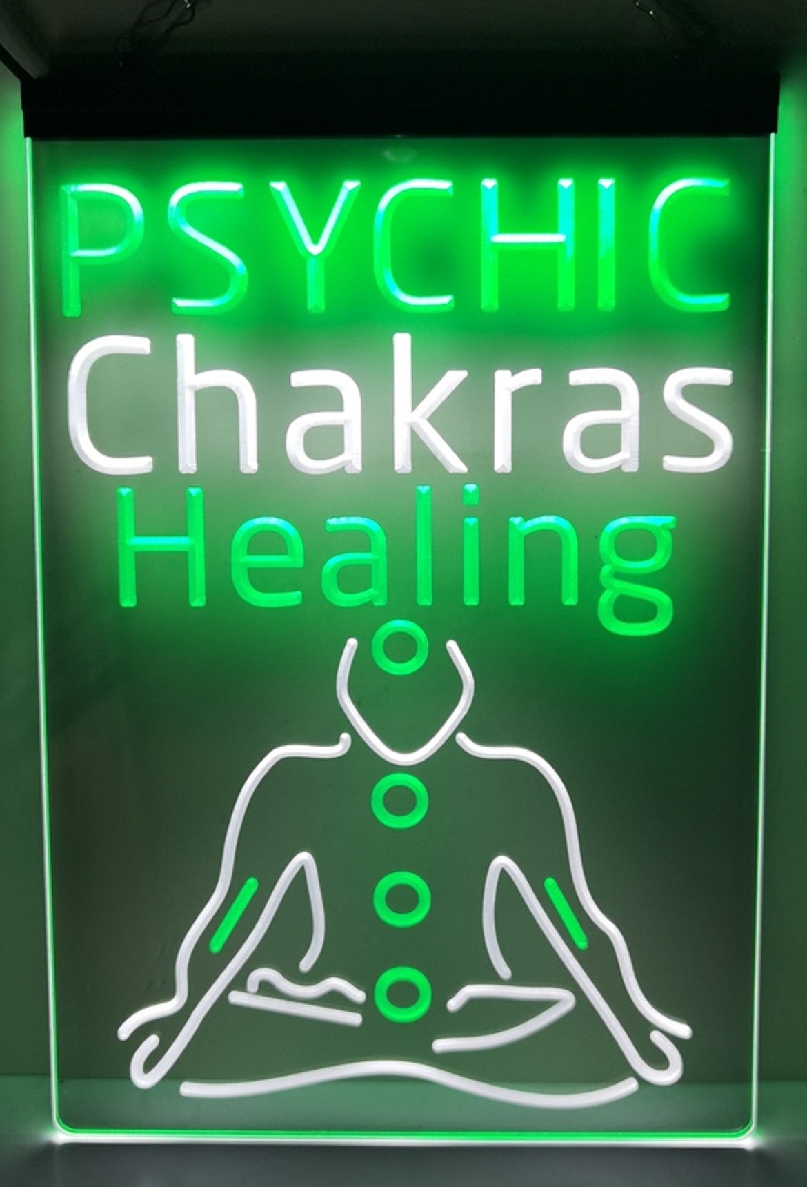 Psychic Chakras Healing Led Neon Sign Dual Color Tarot Shop Decor Wall Hanging OR Desktop