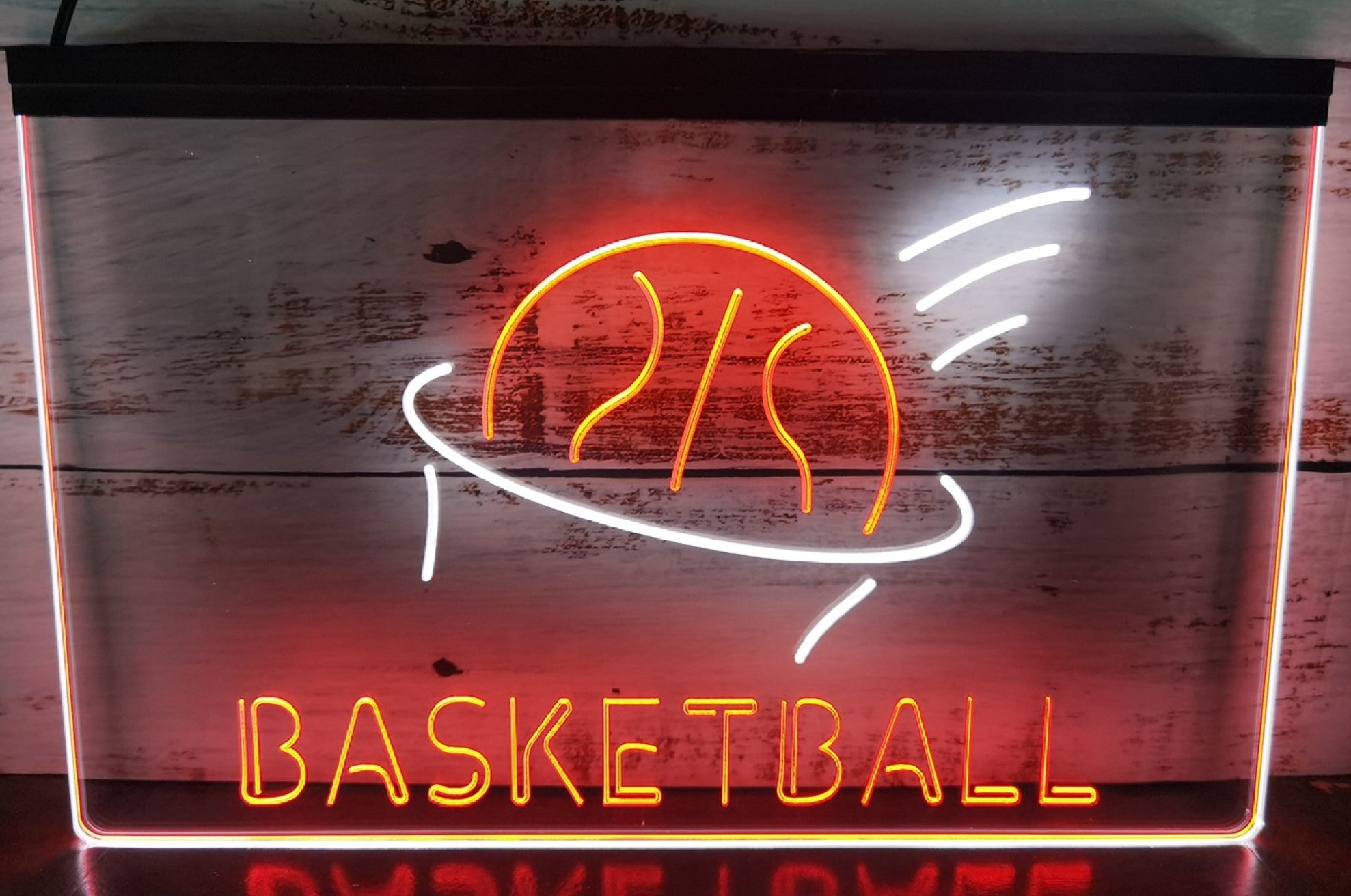 Basketball Led Neon Sign Dual Color Home Gym Sport Club Wall Or Desktop Decor