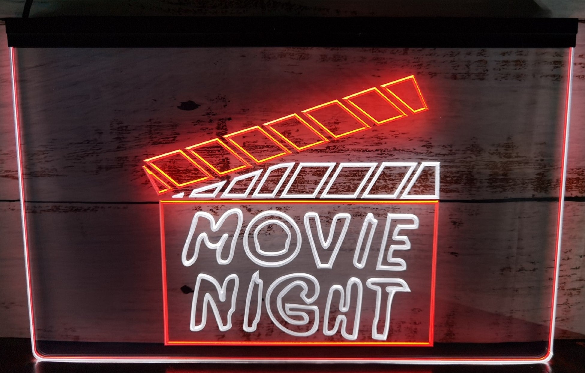 Movie Night Led Neon Sign Dual Color Studio Cinema Theatre Home Movie Room Decor