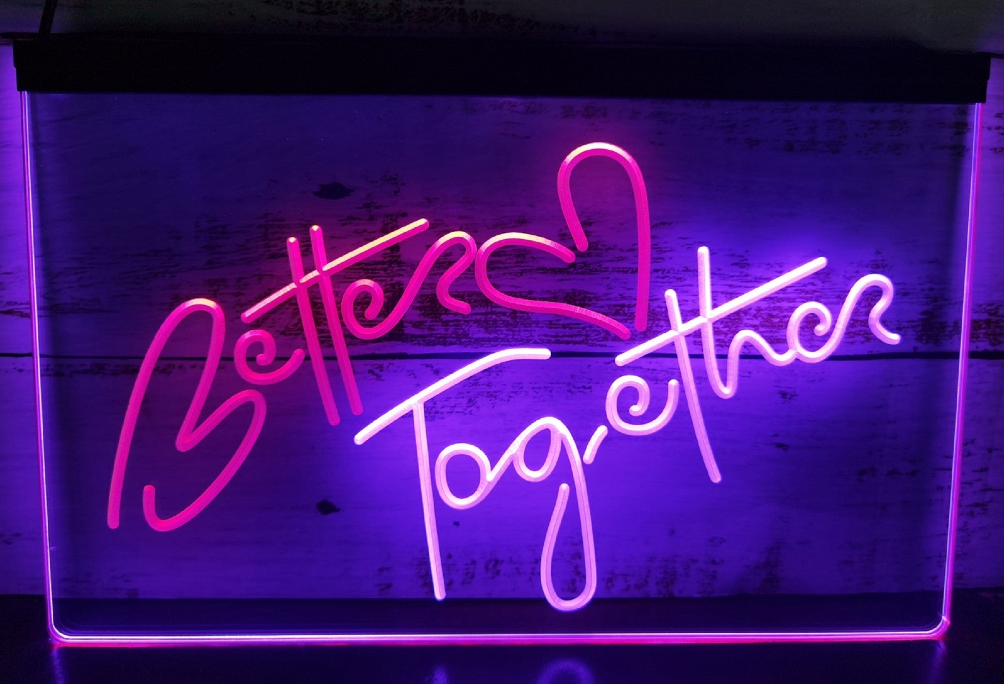 Better Love Together Led Neon Sign Dual Color Home Office Wedding Party Decor