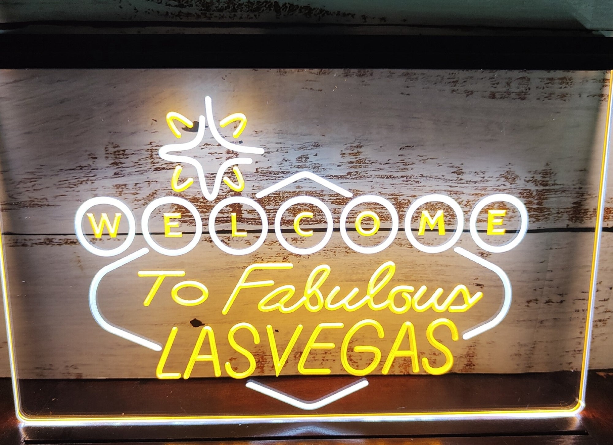 Welcome To Fabulous Las vegas Led Neon Sign Dual Color Wall Or Desktop Decor