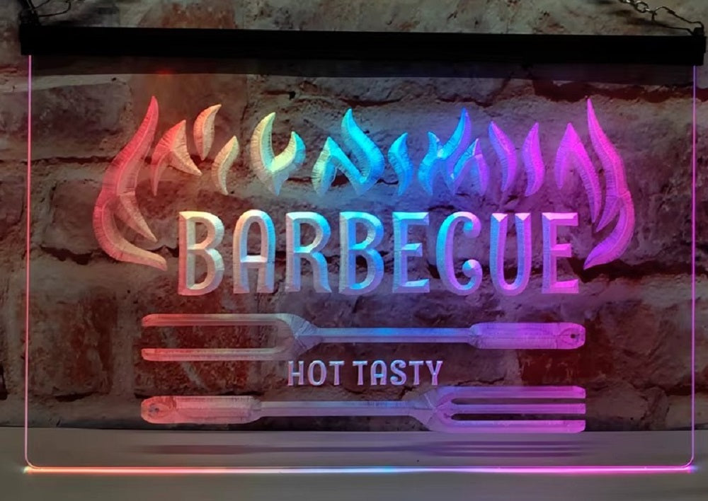 Barbeque Led Neon Sign Multi Mode Kebab Burger BBQ Restaurant Home Decor