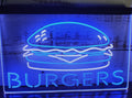 Burgers Sandwiches Led Neon Sign Dual Color Kebab Burger Restaurant Decor