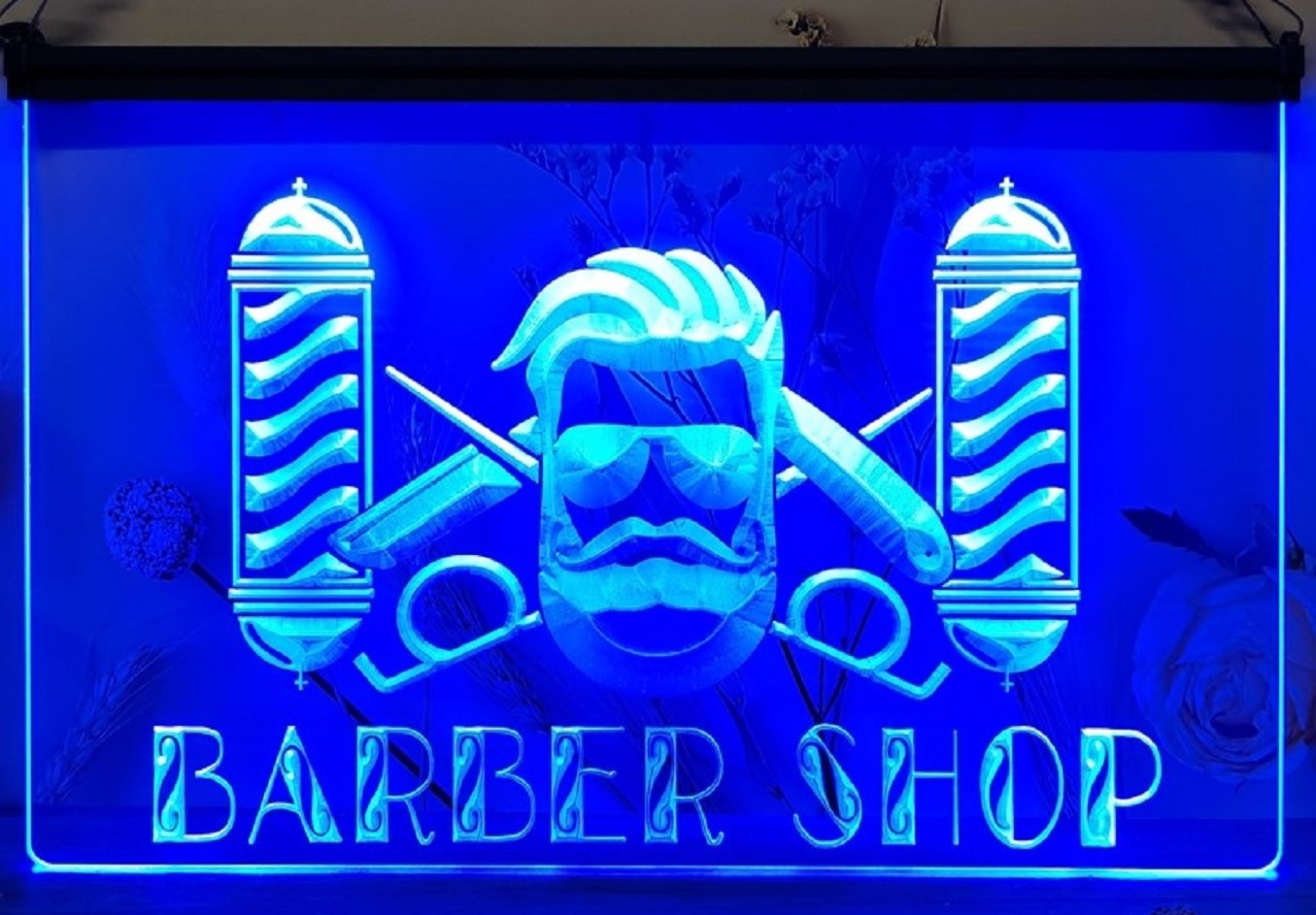 Barber Shop Pole Led Neon Sign Haircut Salon Barber Shop Decor