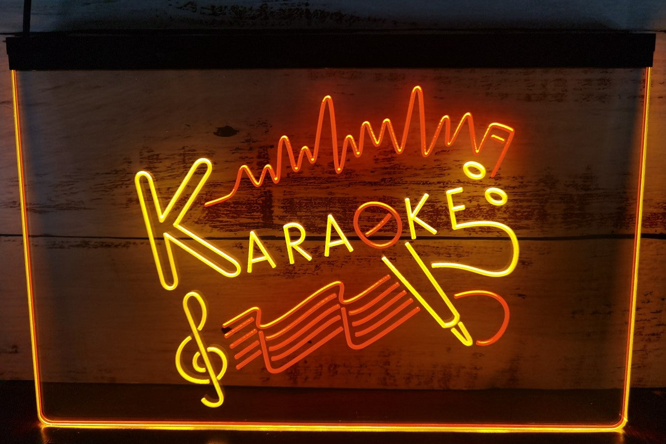 Karaoke Music Led Neon Sign Dual Color Home Music Room Studio Music Shop Decor