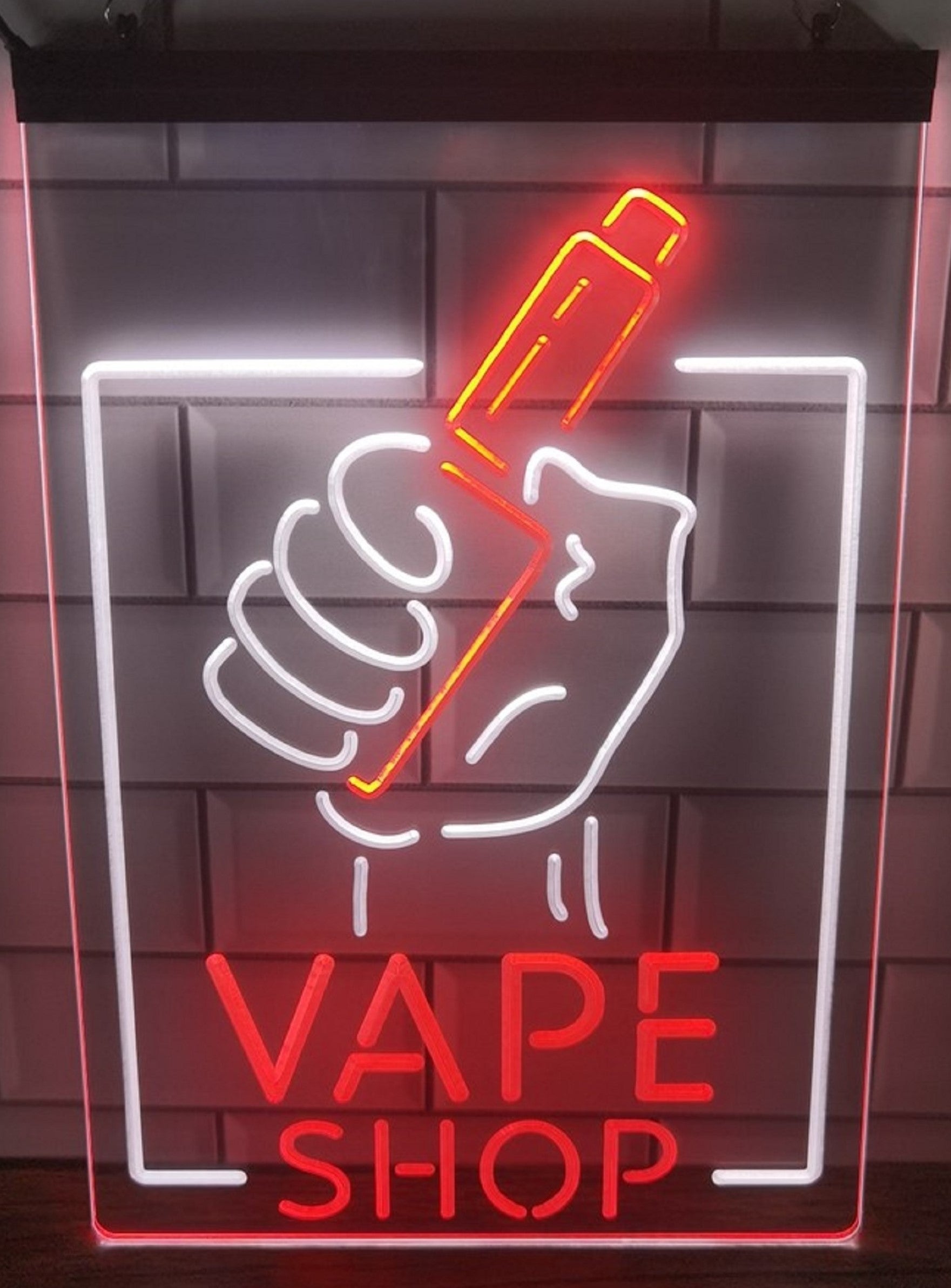 Vape Shop Smoking Led Neon Sign Dual Color Vape Smoke Shop Decor