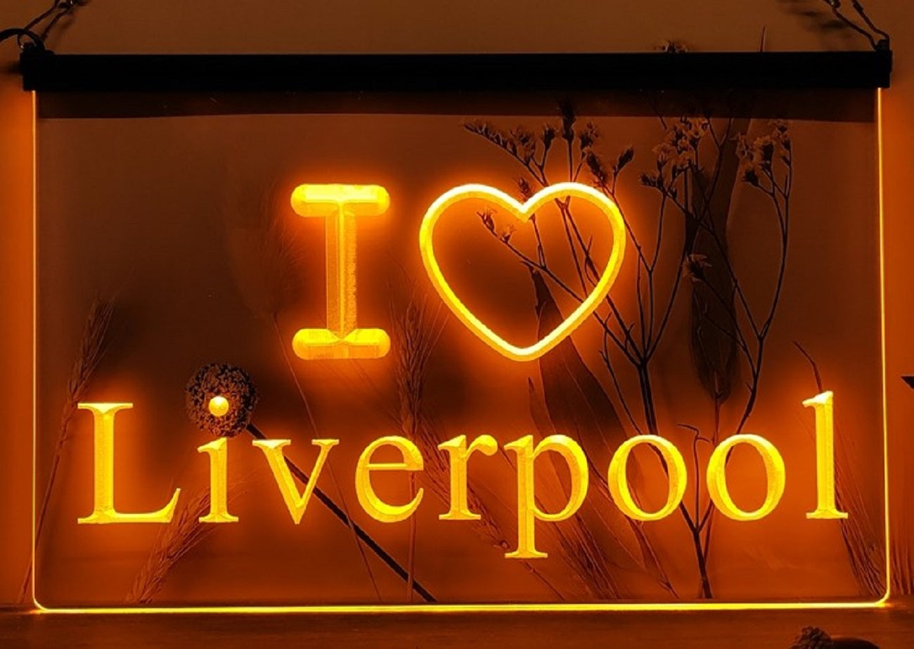 I Love Liverpool Led Neon Sign Home Soccer Football Sport Shop Decor