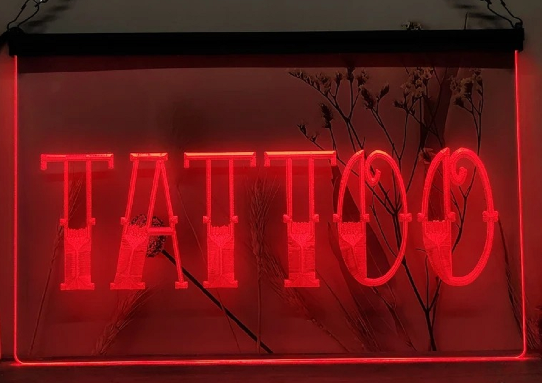 Tattoo Led Neon Sign Tattoo Salon Wall Hanging Or Desktop Decor
