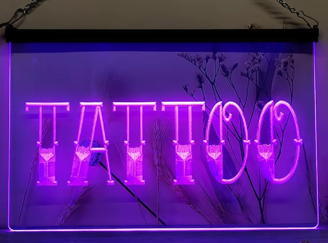 Tattoo Led Neon Sign Tattoo Salon Wall Hanging Or Desktop Decor