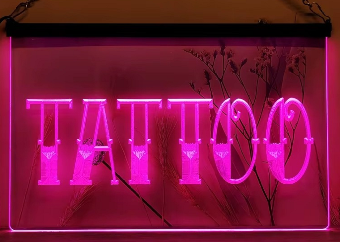 Tattoo Led Neon Sign Tattoo Salon Wall Hanging Or Desktop Decor