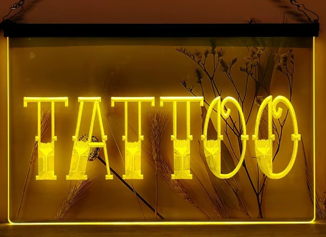 Tattoo Led Neon Sign Tattoo Salon Wall Hanging Or Desktop Decor