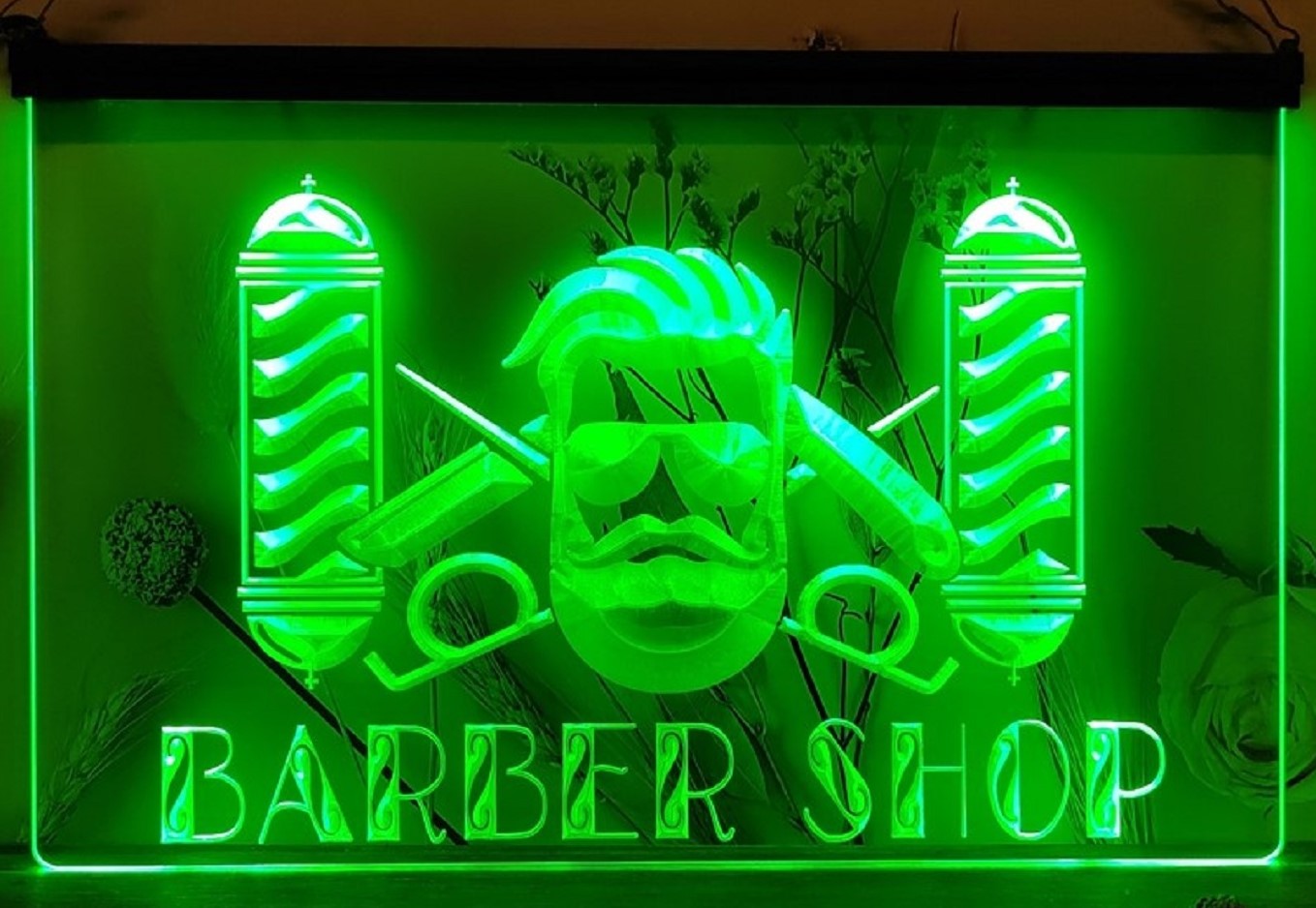 Barber Shop Pole Led Neon Sign Haircut Salon Barber Shop Decor