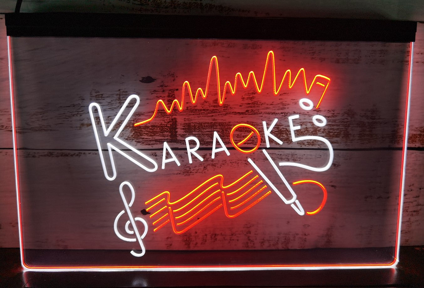Karaoke Music Led Neon Sign Dual Color Home Music Room Studio Music Shop Decor