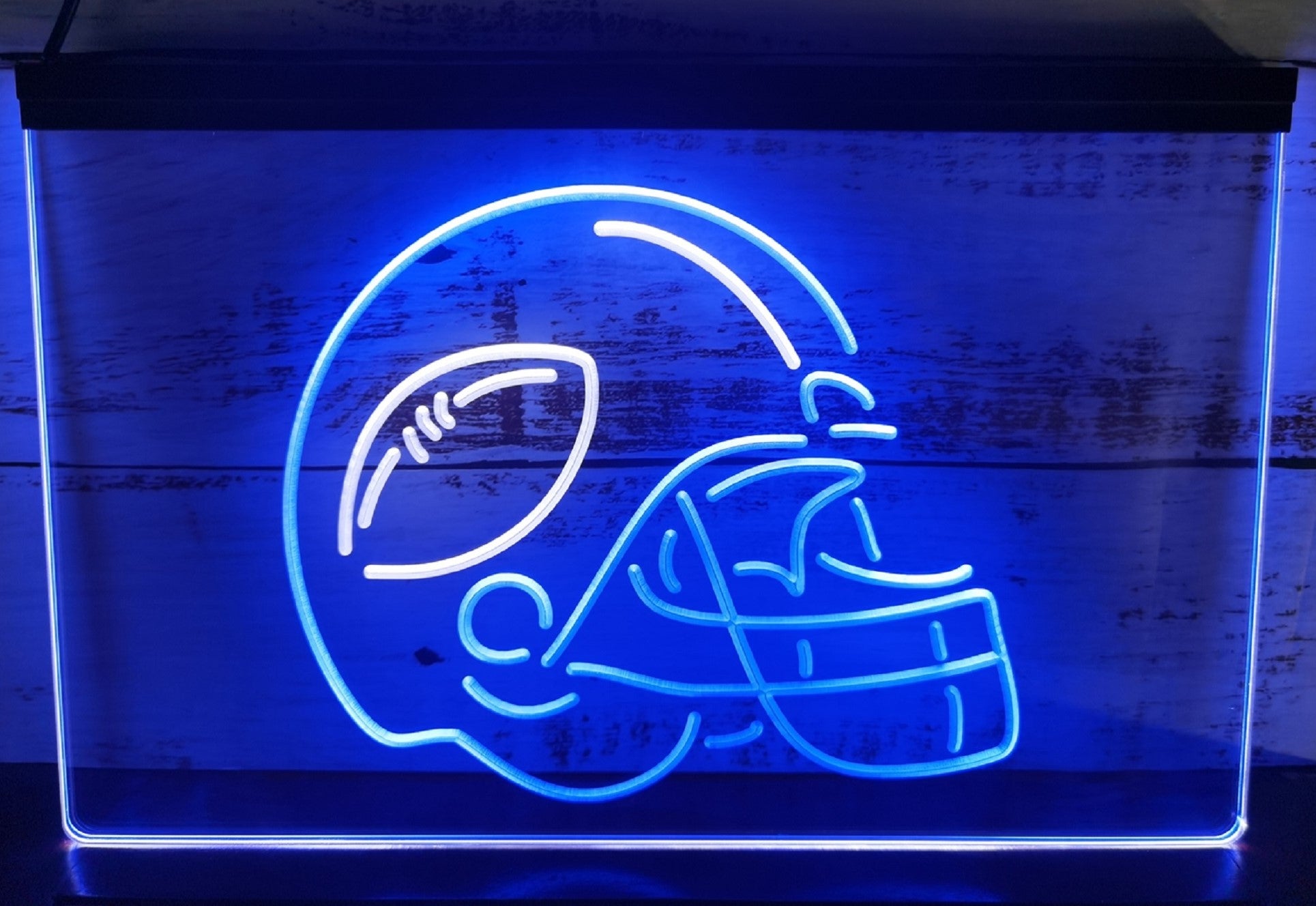 Football Helmet Led Neon Sign Dual Color Wall Hanging Or Desktop Decor