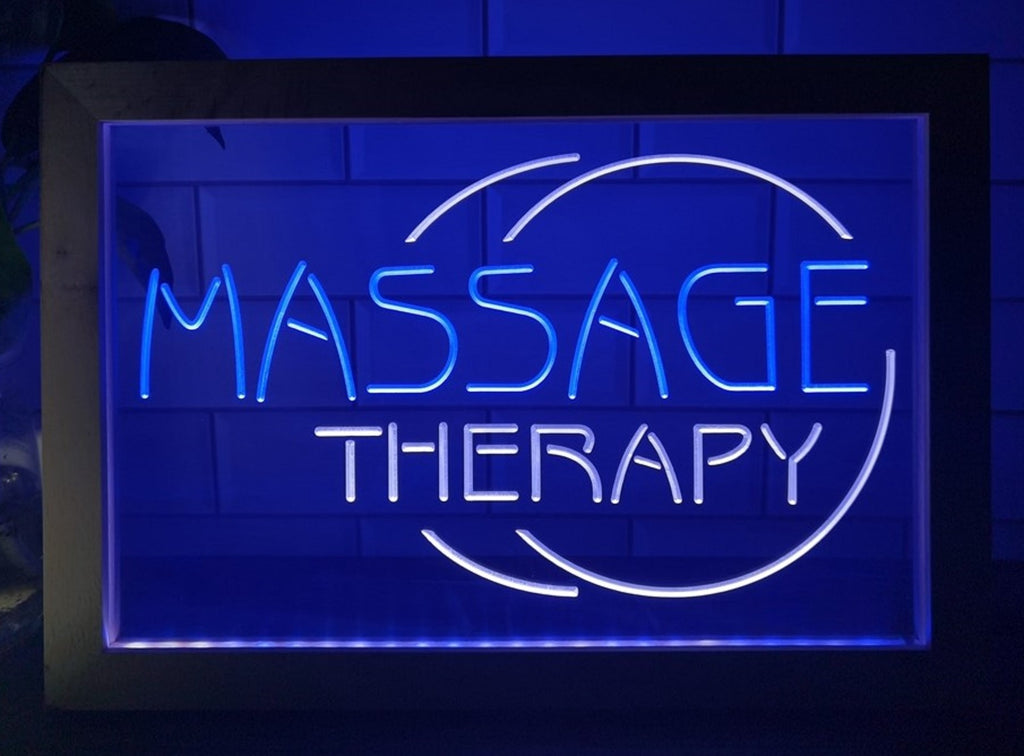 Massage Therapy Led Neon Sign Framed Massage Spa Beauty Salon Decor