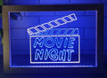 Movie Night Led Neon Sign Framed Studio Cinema Theatre Home Movie Room Decor