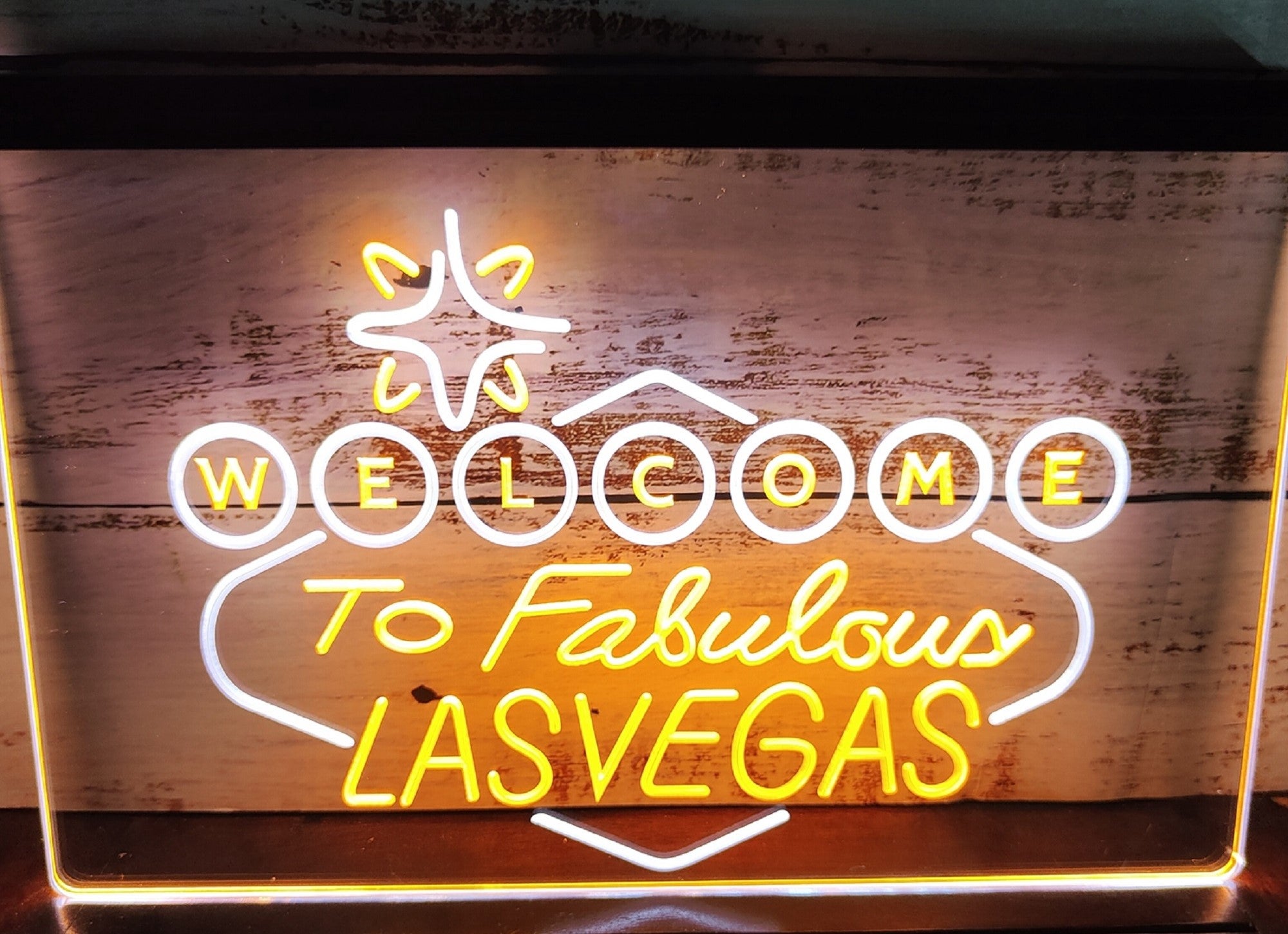 Welcome To Fabulous Las vegas Led Neon Sign Dual Color Wall Or Desktop Decor