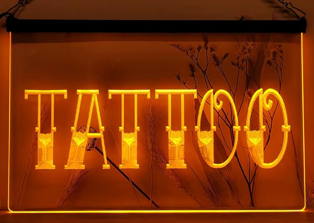 Tattoo Led Neon Sign Tattoo Salon Wall Hanging Or Desktop Decor