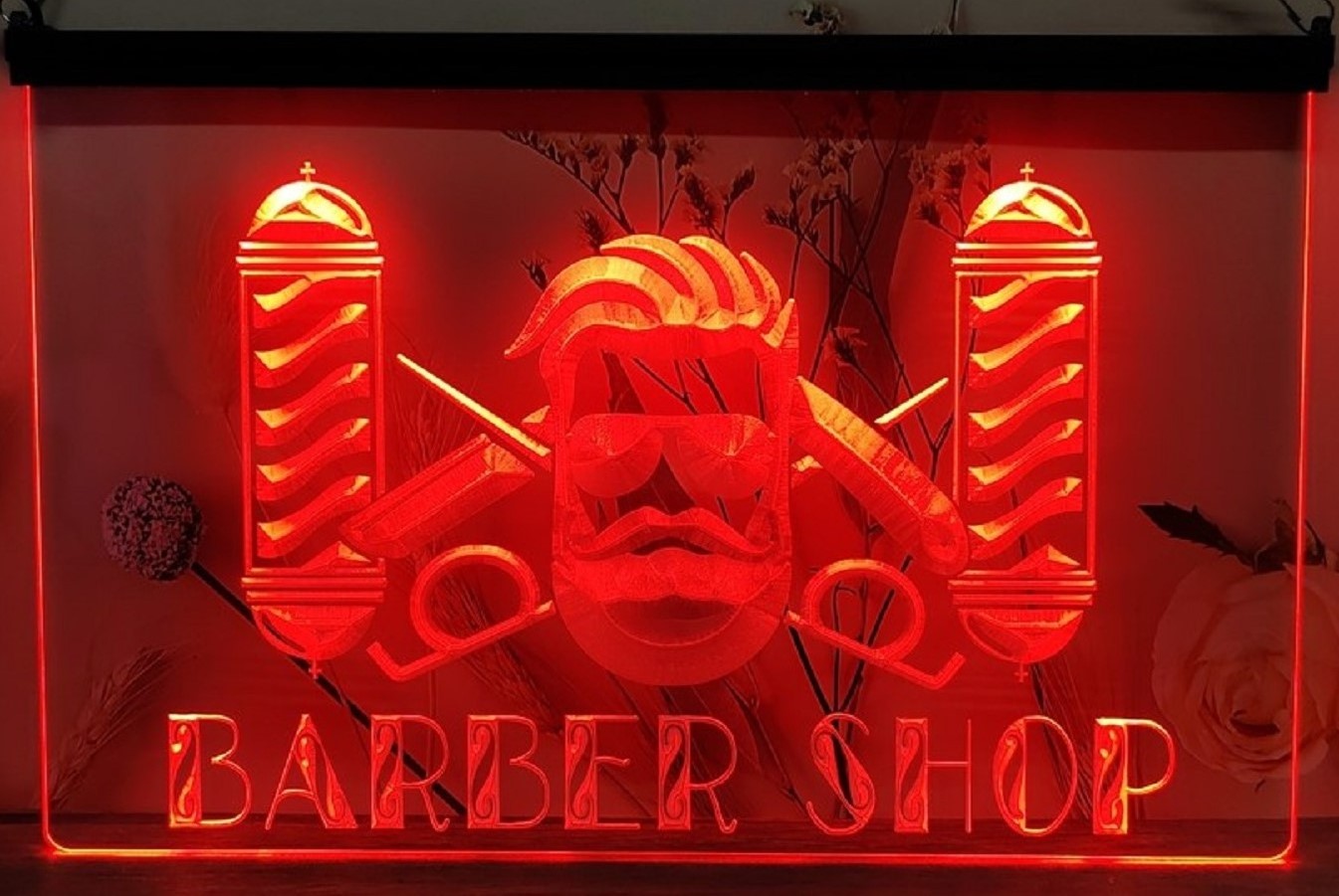 Barber Shop Pole Led Neon Sign Haircut Salon Barber Shop Decor