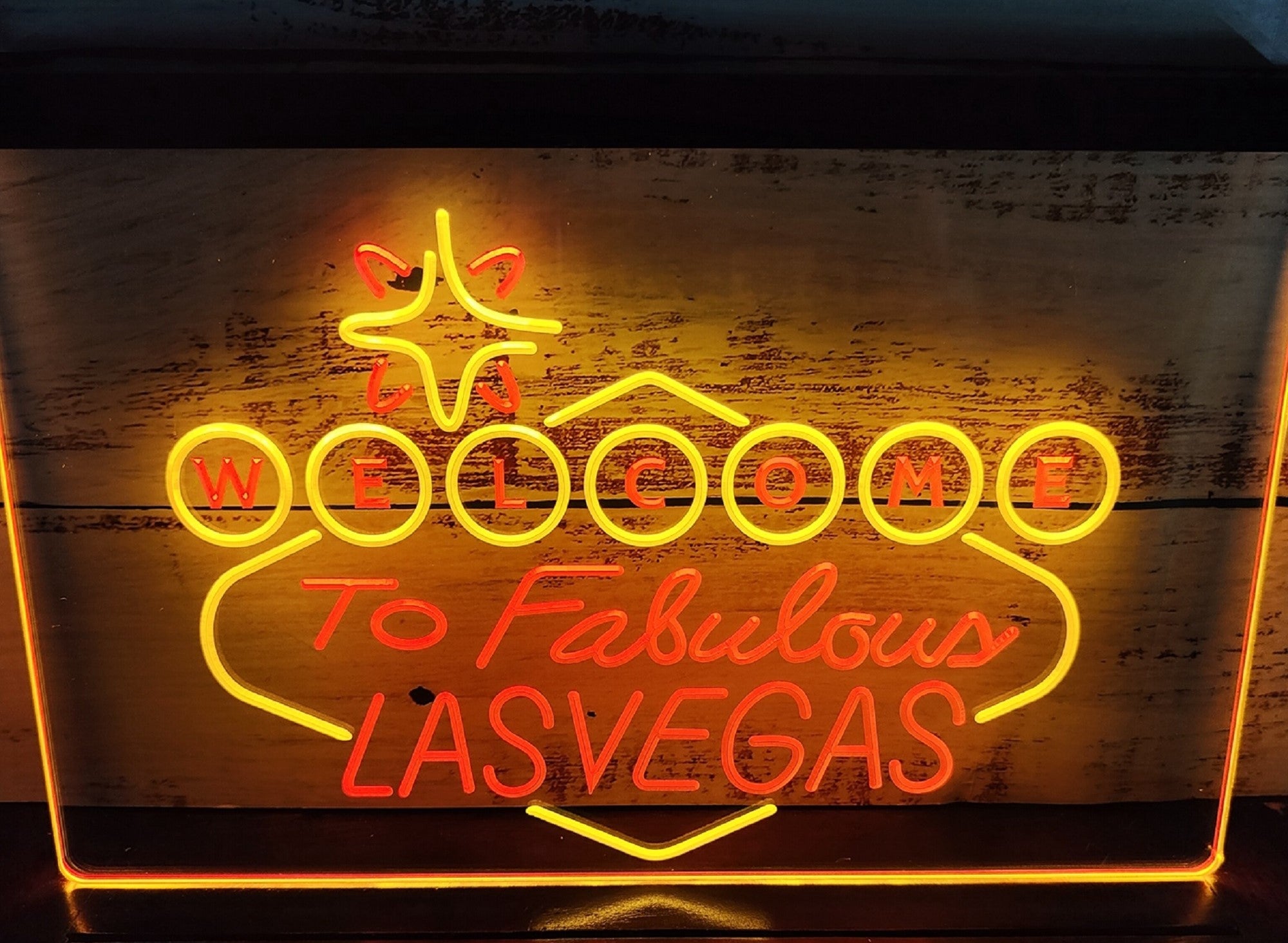 Welcome To Fabulous Las vegas Led Neon Sign Dual Color Wall Or Desktop Decor