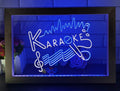 Karaoke Music Led Neon Sign Framed Home Music Room Studio Music Shop Decor